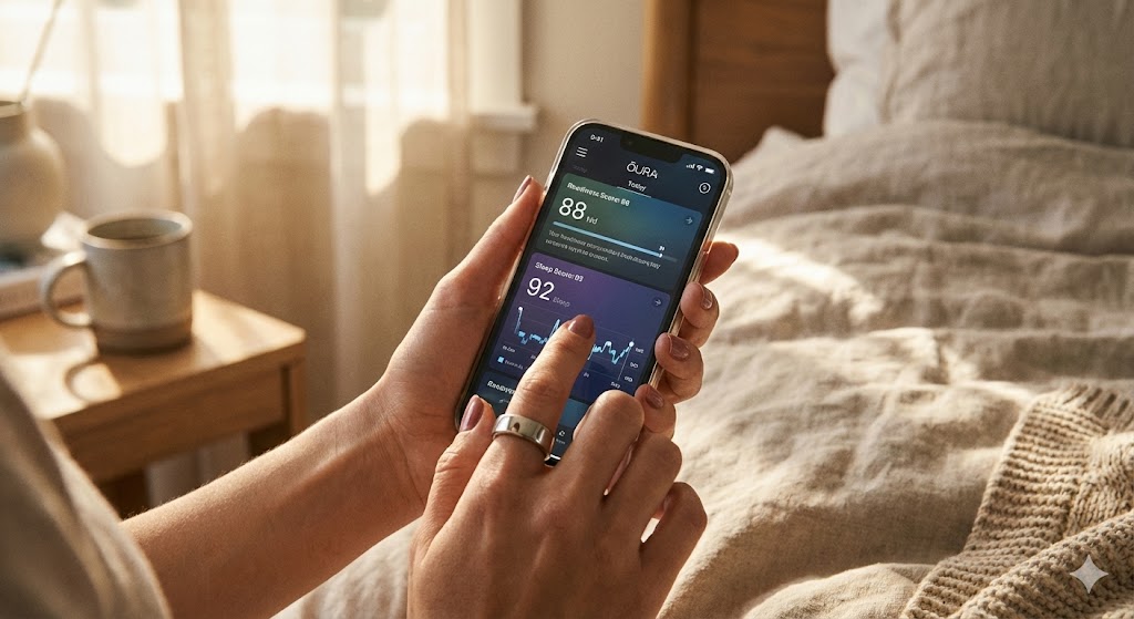 指にHPバーが見える。Oura Ringは身体という「ハードウェア」のステータス画面だ。