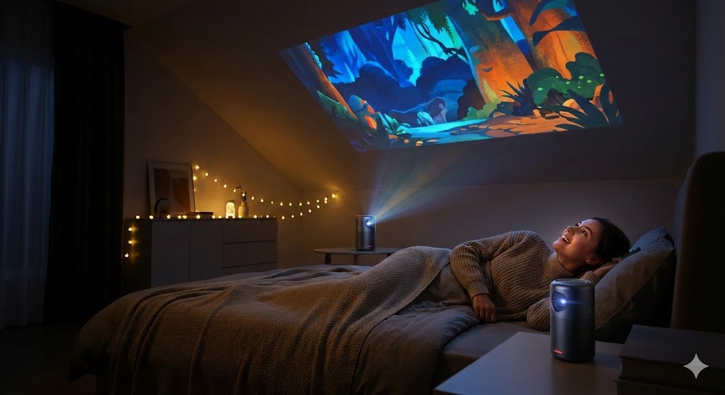 天井が「映画館」になる夜。Anker Nebula Capsule 3で、部屋の概念をぶっ壊す。d