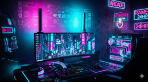 部屋が「ゲーミング神社」に。Philips Hue Play ライトバーでエモさをカンストさせる。 (2)